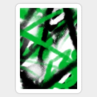 Abstract Green and Black Graffiti Street Art Pattern 006 Sticker